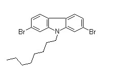 2,7-Dibromo-9-octyl-9H-carbazole,CAS 726169-75-1 