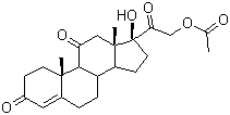 CAS # 50-04-4, Cortisone acetate, Cortisone-21-acetate, 21-A 