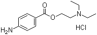 CAS # 51-05-8, Procaine hydrochloride, 2-(Diethylamino)ethyl 