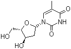 CAS # 50-89-5, Thymidine, 1-(2-Deoxy-beta-D-ribofuranosyl)-5 