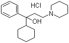 CAS # 52-49-3, Benzhexol hydrochloride, Trihexyphenidyl hydr